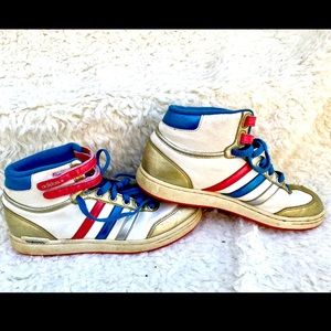 Vintage Metallic High Top Adidas Size 7